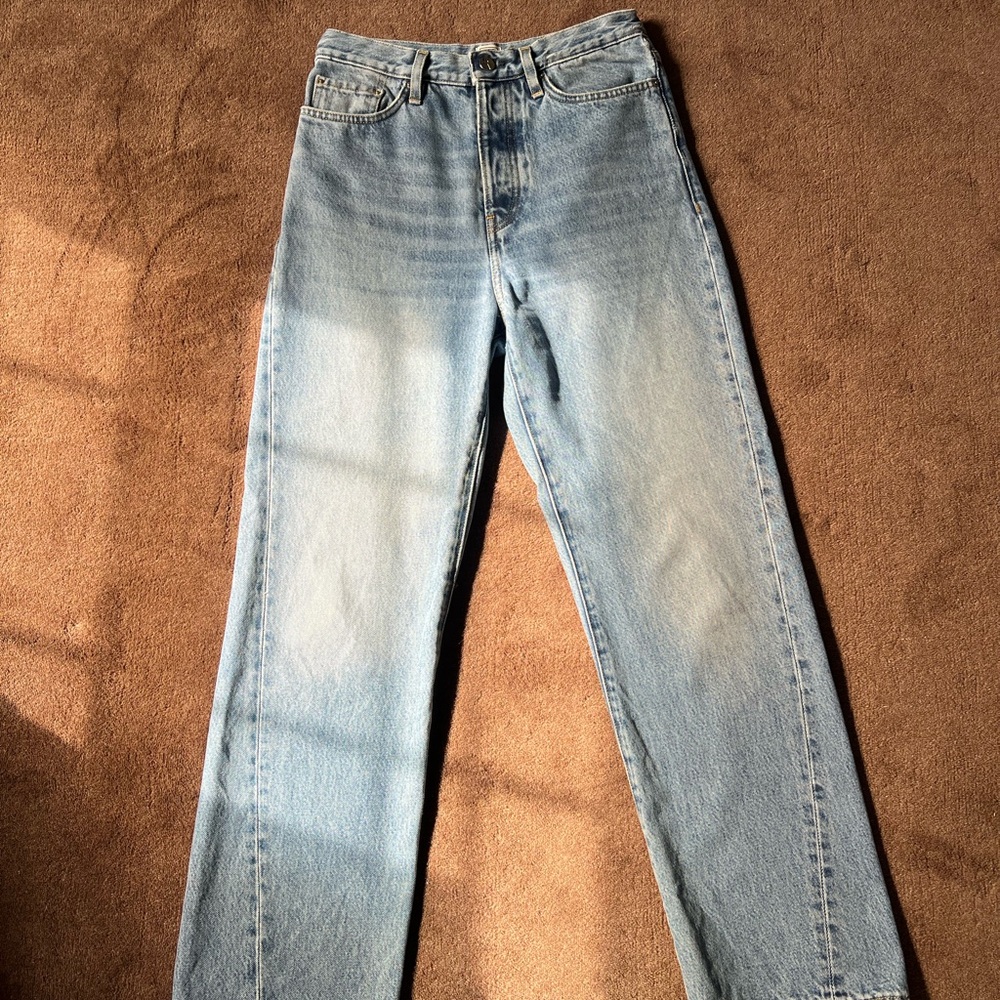 Toteme Twisted Seam Denim in worn blue